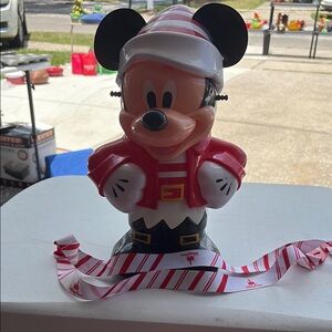 Mickey Mouse Christmas Candy Cane popcorn bucket